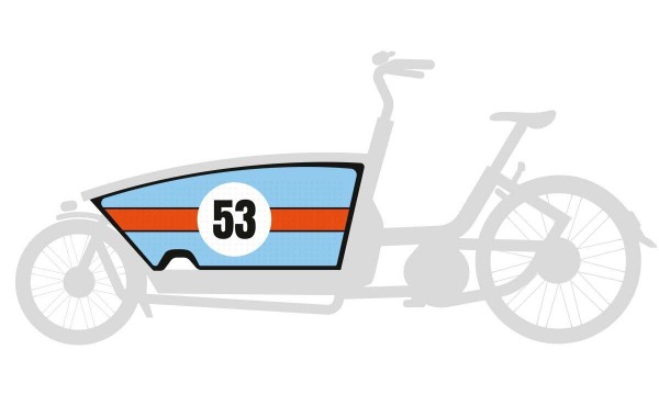 Aufkleber für Urban Arrow Family Lastenrad Cargobike - Design "Le Mans"